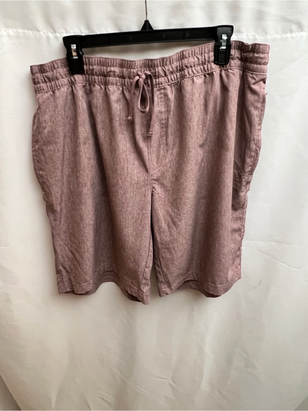 George Men’s XL Pink Drawstring Shorts Stretch Waist Pockets Casual 40-42